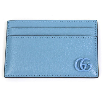 GUCCI Card Case GG Marmont Leather Blue Unisex 657588