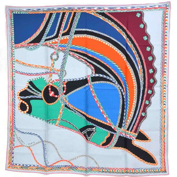 HERMES scarf Carre 90 ROBE DU SOIR silk multicolor ladies