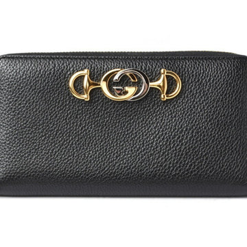 GUCCI Outlet Wallet Zumi  Long / Round 570661 1B90X 1000 Black