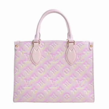 Louis Vuitton Amplant On The Go PM Handbag Pink Yellow Leather