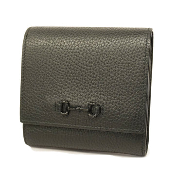 GUCCIAuth  Bifold Wallet Horsebit Gold Hardware 745981 Women,Men,Unisex Leather