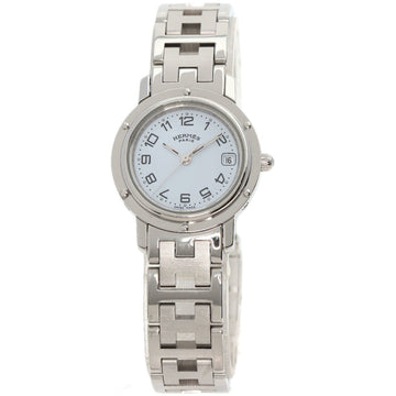 HERMES CL4.210 Clipper Watch Stainless Steel/SS Ladies