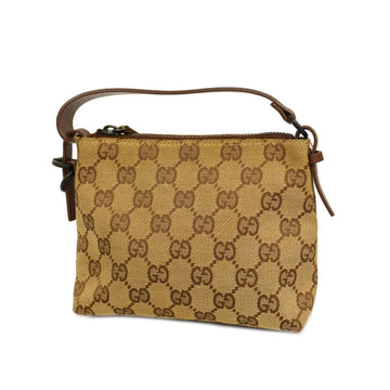 GUCCI Pouch GG Canvas 101634 Brown Beige Ladies