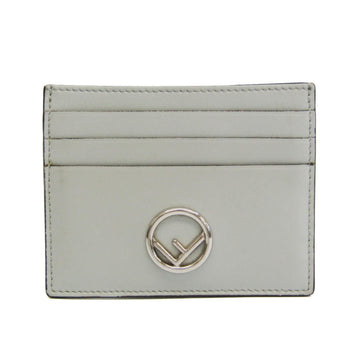 FENDI 8M0269 Leather Card Case Gray