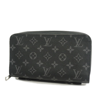 LOUIS VUITTONAuth  Monogram Eclipse Zippy XL M61698 Men's Long Wallet [bi-fold]