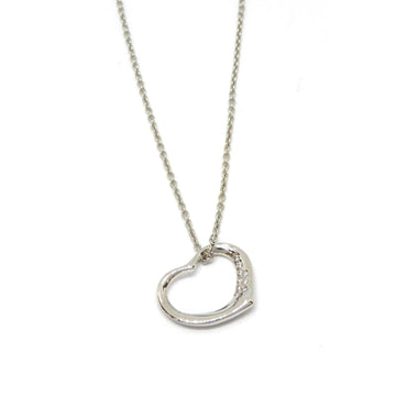 TIFFANY Pt950 open heart melee diamond necklace