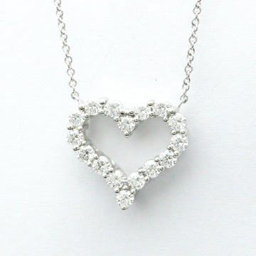 TIFFANY Sentimental Heart Necklace Platinum Diamond Men,Women Fashion Pendant Necklace [Silver]