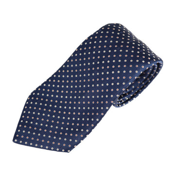 LOUIS VUITTON tie silk navy dot LV logo total pattern