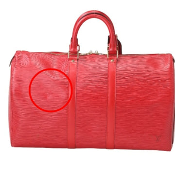 LOUIS VUITTON Travel Bag Epi Keepall 45  Castilian Red Boston LV