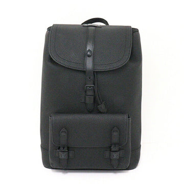 LOUIS VUITTON Christopher Backpack Rucksack Taurillon Leather M58644 Black Hardware