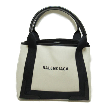 BALENCIAGA Navy Kaba S Tote Bag Beige Natural canvas 3399332HH3N9260