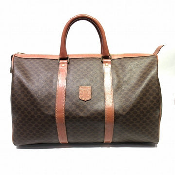 Celine Macadam Pattern Brown Bag Handbag Boston Ladies