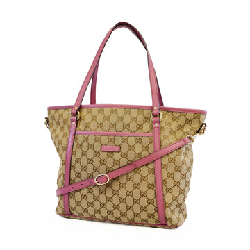 Gucci 2WAY Bag GG Canvas 388929 Beige/Pink Gold metal