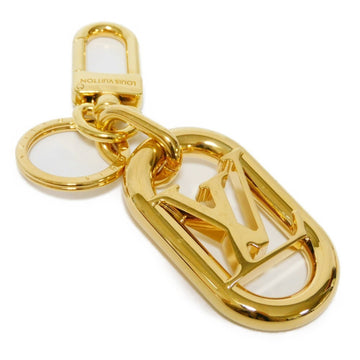 LOUIS VUITTON Keychain LV Link Initial Signature Bag Charm GP Brass Logo Plated Gold M00824 Men Women
