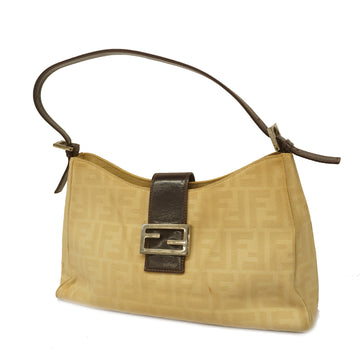 FENDIAuth  Zucca Handbag Women's Canvas Handbag Beige