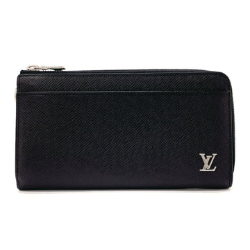 LOUIS VUITTON Zippy Dragonne Long Wallet Taiga  M69409 Men's Black