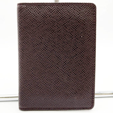 LOUIS VUITTON Porto 2 Cult Vertical Taiga Pass Case Card Brown Men's Women's M30496