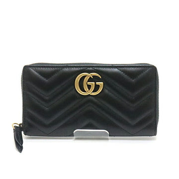 Gucci GG Marmont Zip Round Long Wallet 443123 Calf Leather