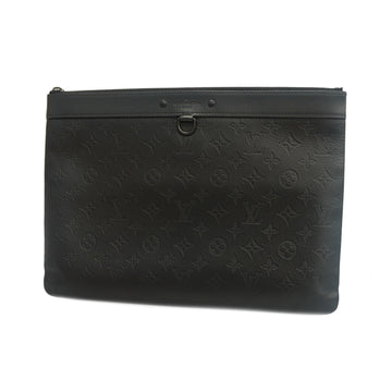 LOUIS VUITTONAuth  Monogram Shadow Pochette Discovery M62903 Men's Clutch Bag