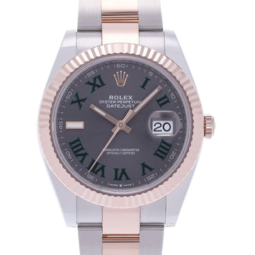 ROLEX Datejust Oyster October 2023 126331 Men's SS/RG Watch Automatic Slate Green Roman Dial