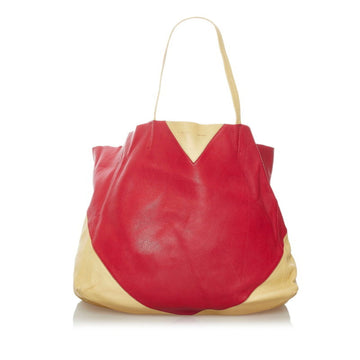 Celine Tote Bag Red Yellow Leather Ladies CELINE