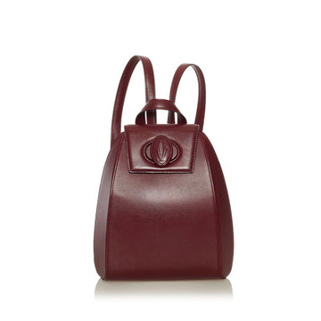 Cartier mast line rucksack backpack Bordeaux leather ladies CARTIER