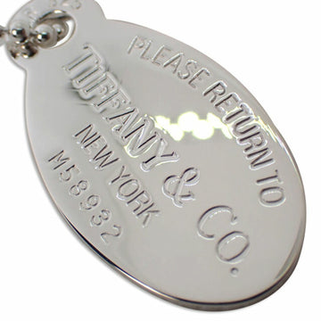 TIFFANY 925 return toe oval tag pendant necklace