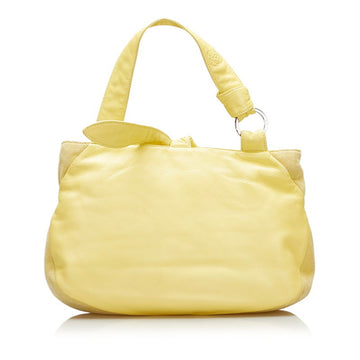 Loewe Anagram Handbag Yellow Leather Suede Ladies LOEWE