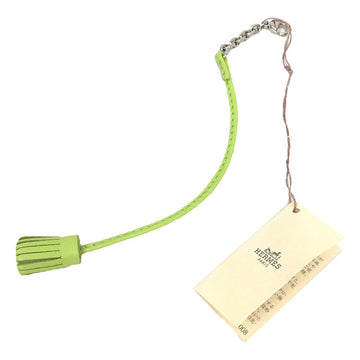 HERMES Carmenchita Pom 17 Anu Milo Lime Green Bookmark Keychain Charm