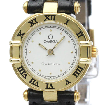 OMEGAPolished  Constellation 18K Gold Quartz Ladies Watch 595.1080 BF567493