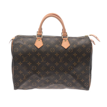 LOUIS VUITTON Monogram Speedy 35 Brown M41524 Women's Canvas Handbag