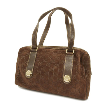 GUCCIAuth ssima 152457 Women's Suede Handbag Brown