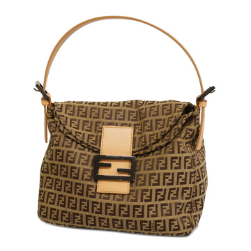 FENDIAuth  Zucchino Handbag Women's Nylon Canvas Brown