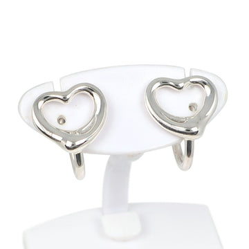 TIFFANY Open Heart Earrings Elsa Peretti Silver 925 Ladies