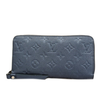 LOUIS VUITTONAuth  Monogram Empreinte Zippy Wallet M80958 Blue