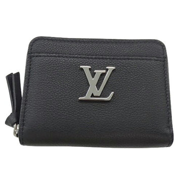 LOUIS VUITTON Wallet Lock Me Ladies Coin Case Purse Calf Leather Zippy Noir M80099 IC Chip