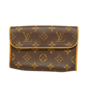 LOUIS VUITTON Waist Bag Monogram Pochette Florentine M51855 Brown Ladies