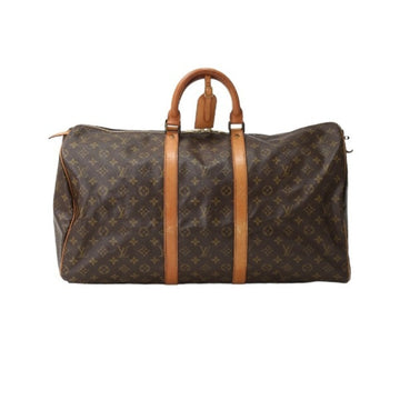 LOUIS VUITTON Travel Bag Monogram Keepall 55 M41424  Brown Boston LV