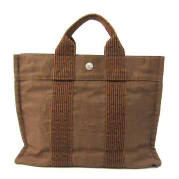HERMES Her Line Her Line PM Canvas Tote Bag Brown
