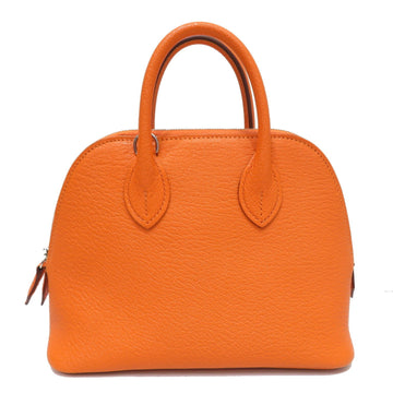 HERMES Bolide 1923 Handbag Shoulder Bag Orange Anne SV Hardware Chevre B Engraved Ladies Men's