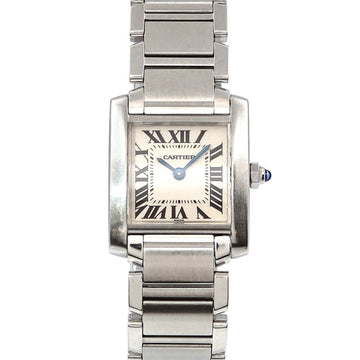 CARTIER Tank Francaise SM W51008Q3 Women's Watch Ivory Dial Quartz