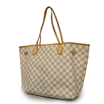 LOUIS VUITTON Tote Bag Damier Azur Neverfull MM N51107 White Ladies