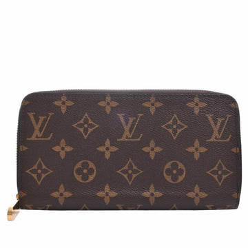 LOUIS VUITTON Monogram Zippy Wallet Round Zipper Long M42616 Brown Women's