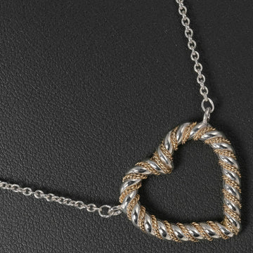 TIFFANY Necklace Twisted Heart Silver 925K14 Gold &Co. Women's