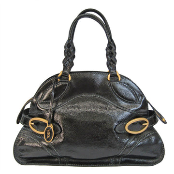 TOD'S Women's Patent Leather Handbag Black
