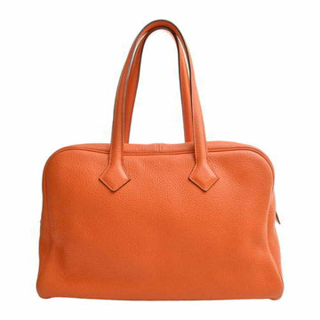 HERMES Taurillon Clemence Victoria 35 Boston bag handbag orange