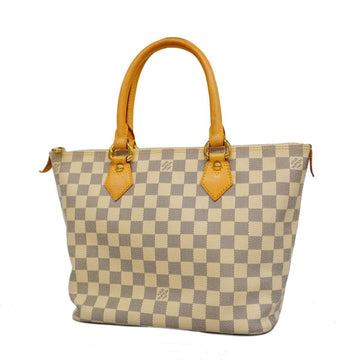 LOUIS VUITTON Tote Bag Damier Azur Saleya PM N51186 White Ladies