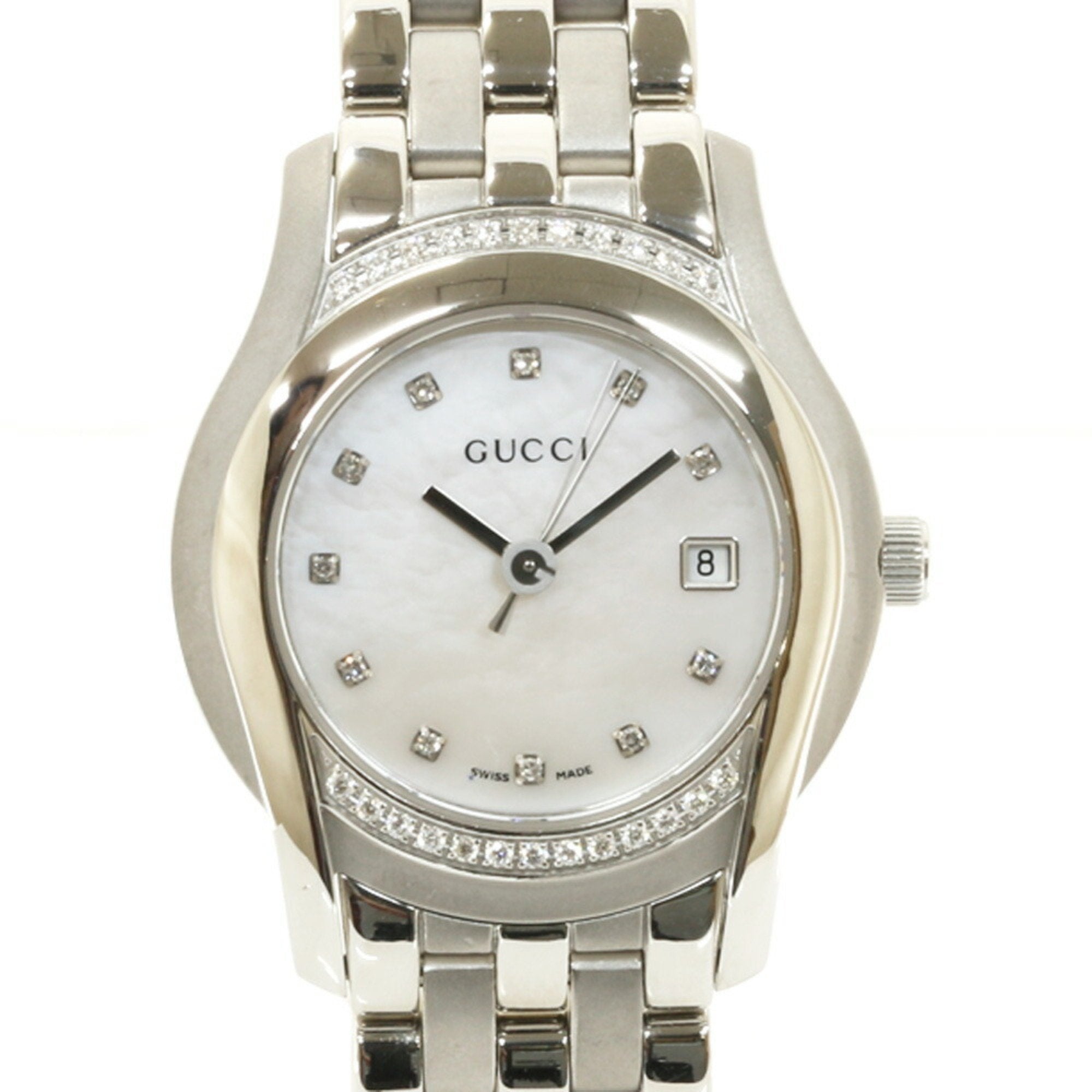 Diamond bezel gucci watch hot sale