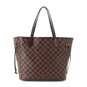 LOUIS VUITTON Damier Neverfull MM tote bag Ebene N51105 brown red gold metal fittings