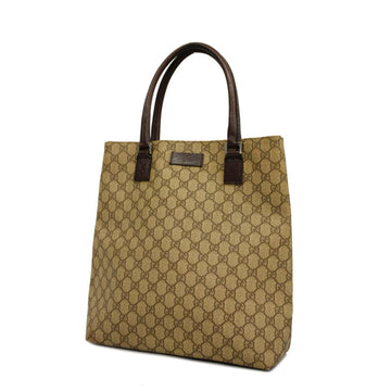 GUCCI Tote Bag GG Supreme 131220 Leather Brown Ladies